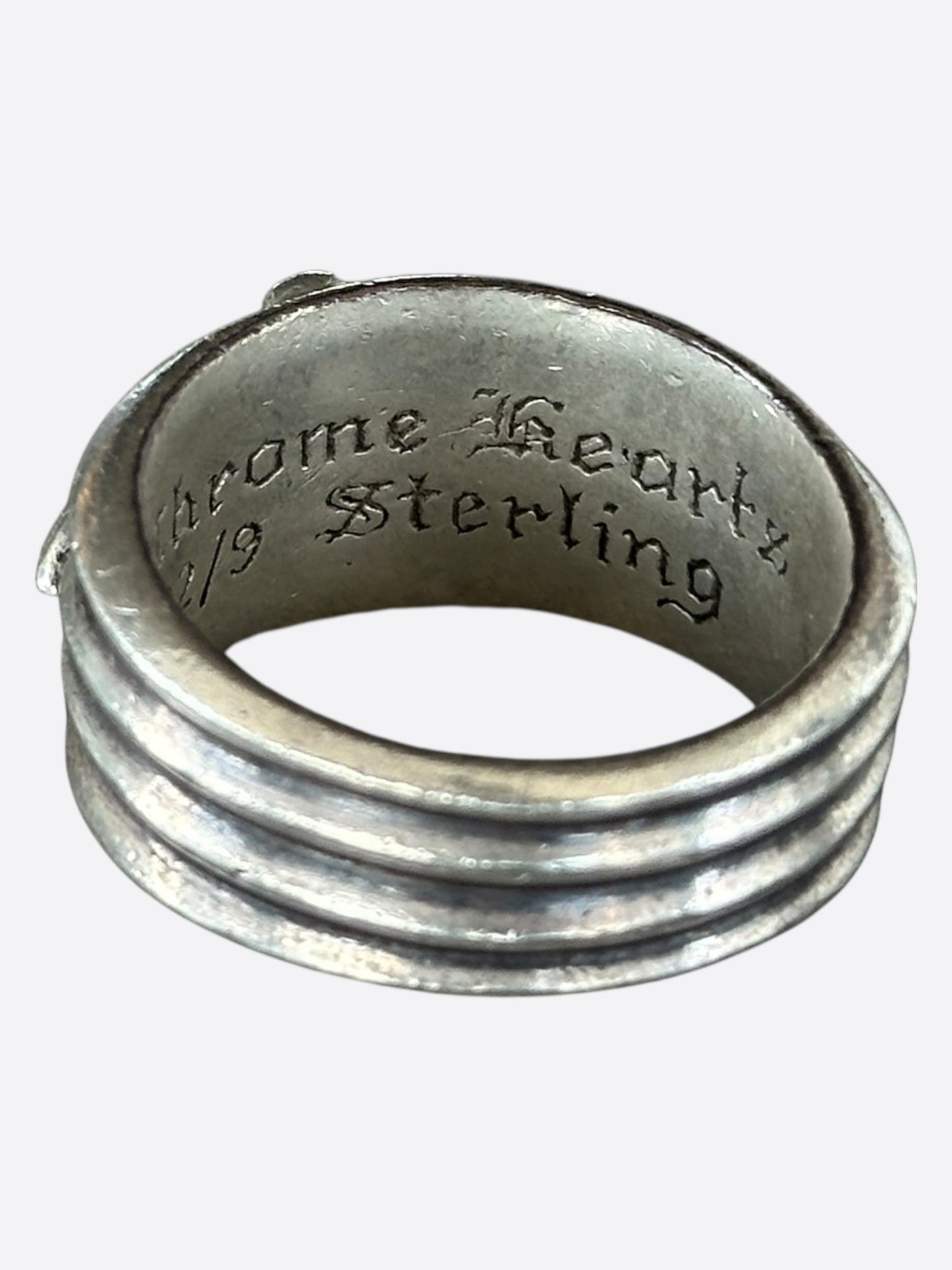 Chrome Hearts Silver & Diamond Dagger Ring
