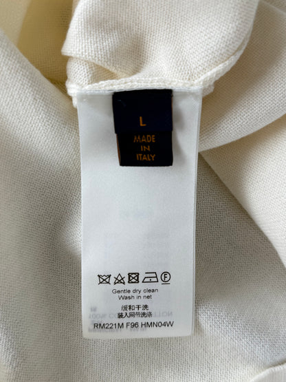 Louis Vuitton Nigo Cream Duck Logo Intarsia T-Shirt