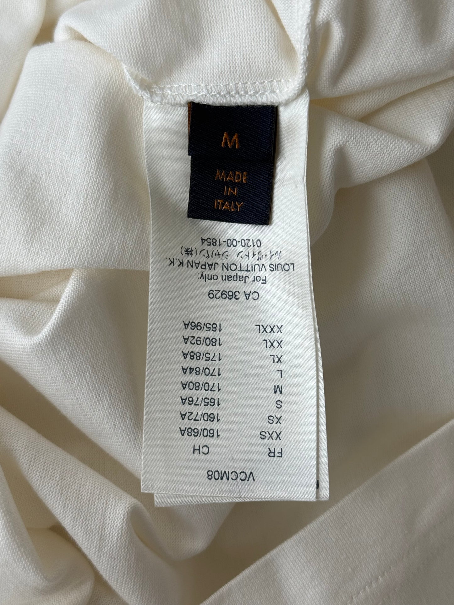 Louis Vuitton White & Blue Chain Logo Intarsia T-Shirt