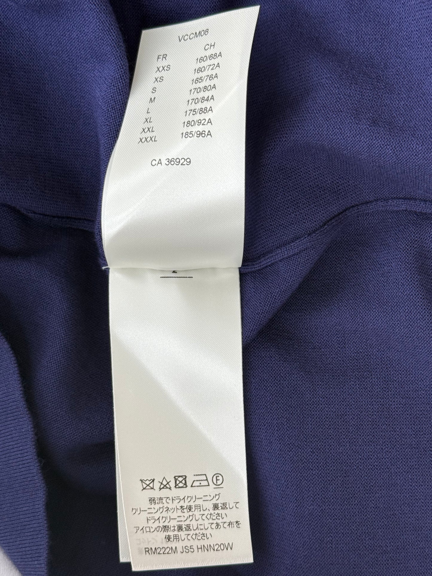 Louis Vuitton Blue & White Script Logo Intarsia T-Shirt