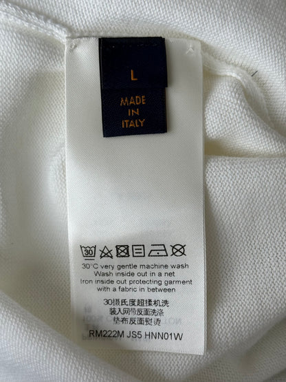 Louis Vuitton White Barcode Logo T-Shirt
