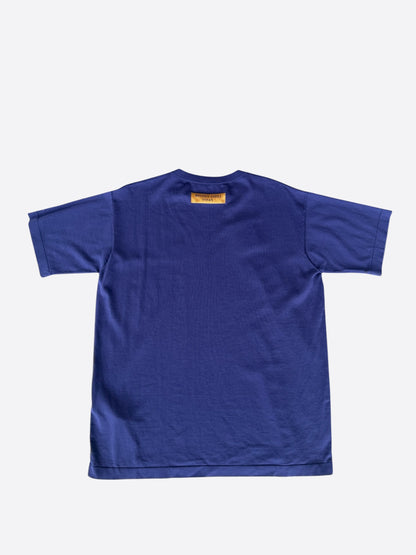 Louis Vuitton Blue & White Script Logo Intarsia T-Shirt