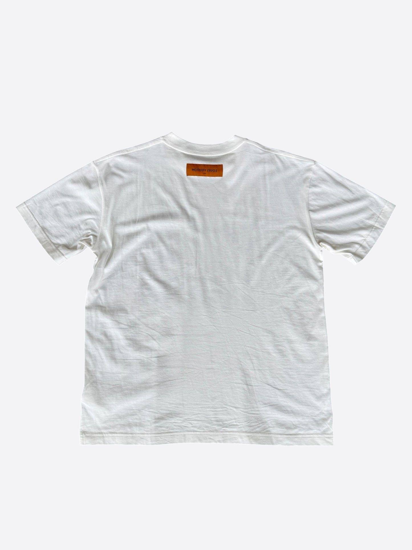 Louis Vuitton White & Black Birds Logo T-Shirt