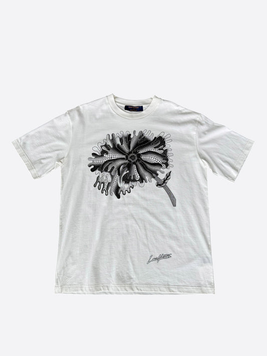 Louis Vuitton Yayoi Kusama White & Black Flower T-Shirt