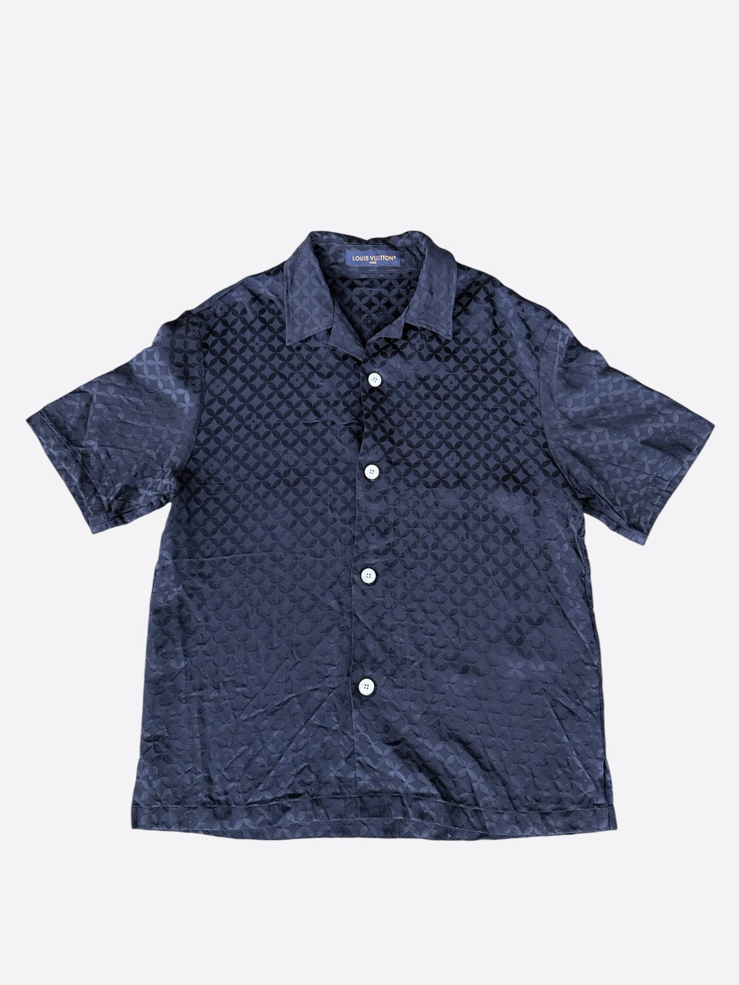 Louis Vuitton Black Jacquard Monogram Button Up Shirt