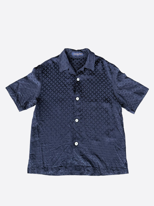 Louis Vuitton Black Jacquard Monogram Button Up Shirt