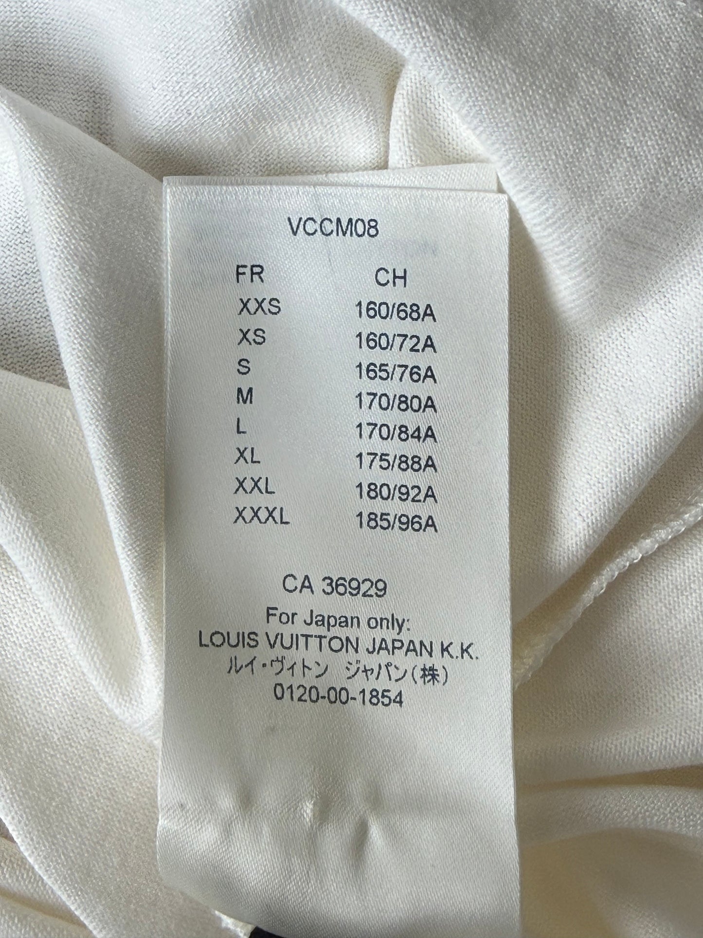 Louis Vuitton White & Blue Chain Logo Intarsia T-Shirt