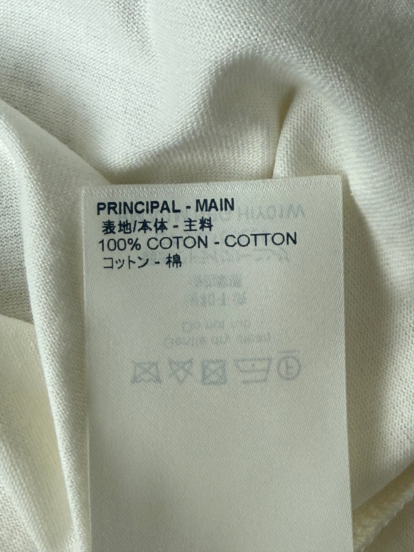 Louis Vuitton White & Blue Chain Logo Intarsia T-Shirt