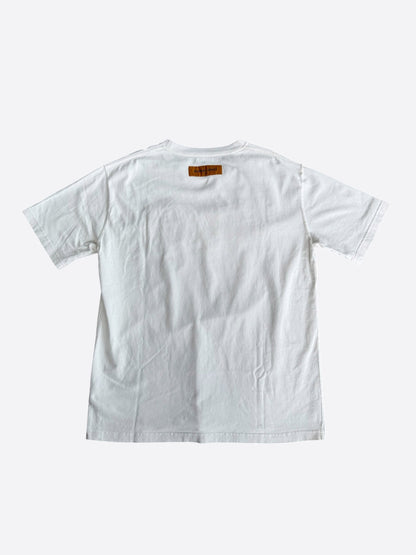 Louis Vuitton White Graffiti Logo Embroidered T-Shirt