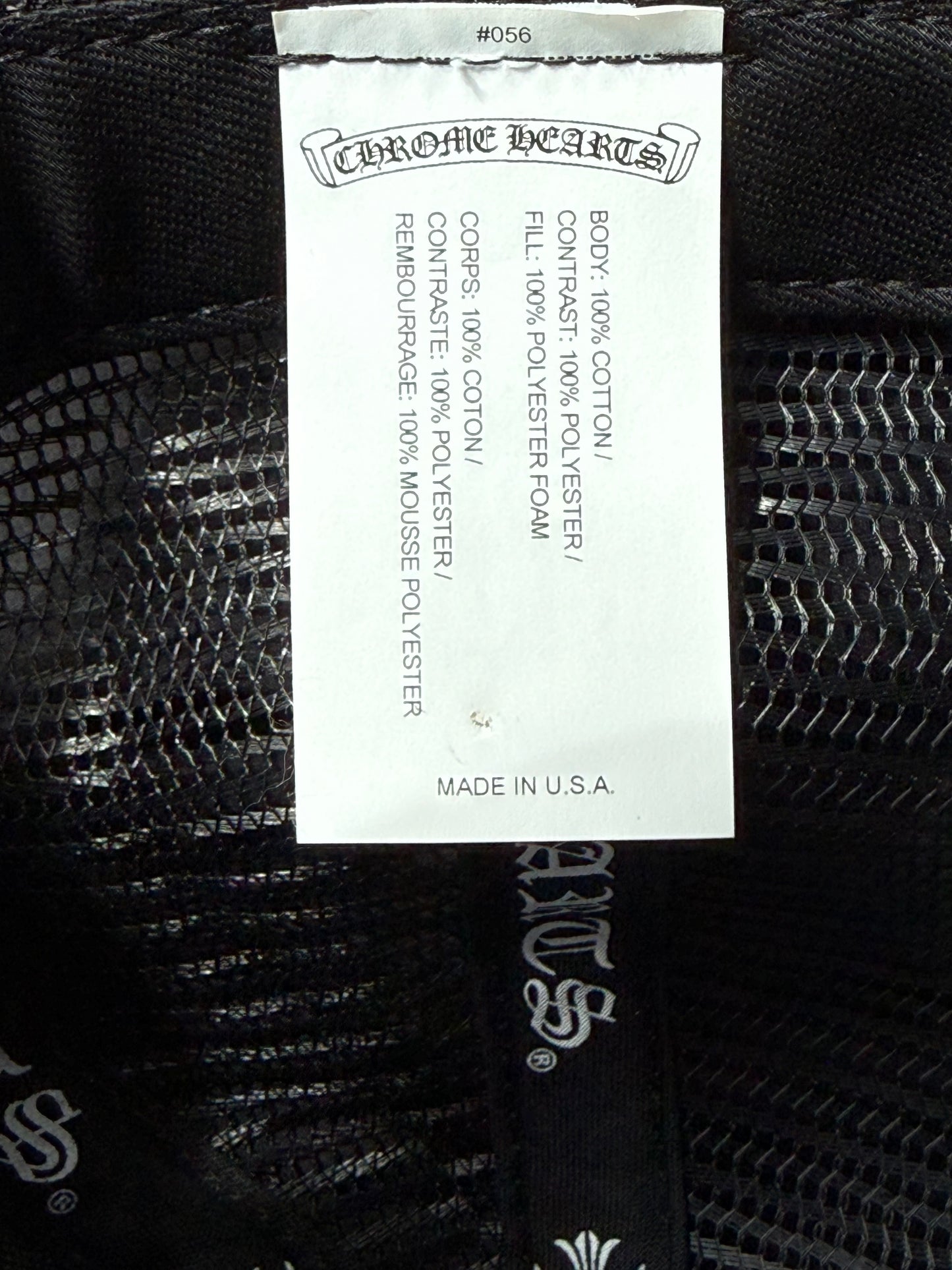 Chrome Hearts Black & White Honolulu Trucker Hat