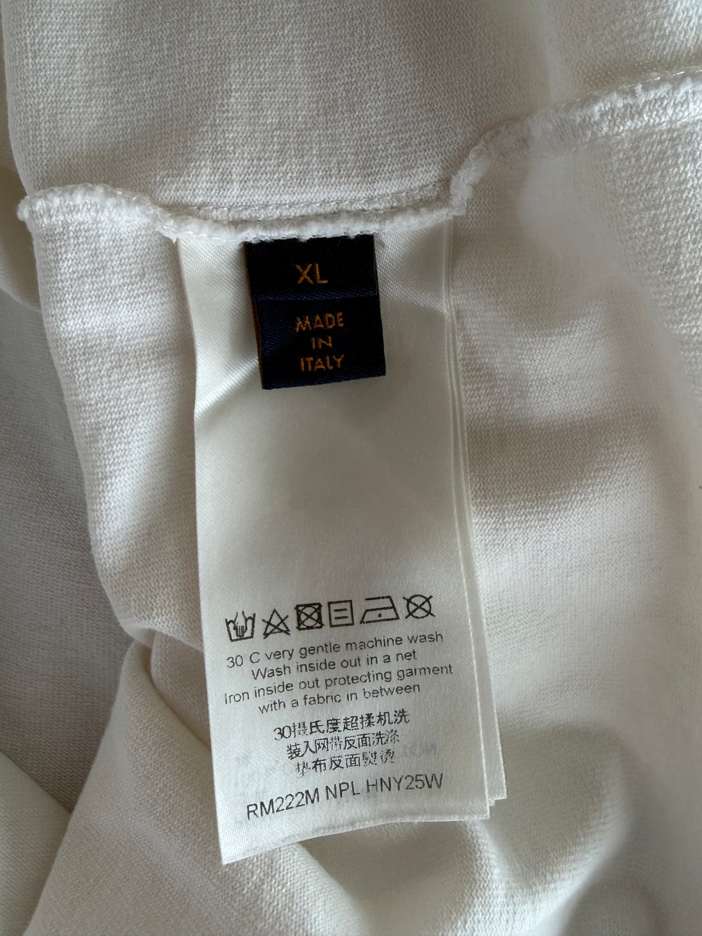 Louis Vuitton White Graffiti Logo Embroidered T-Shirt