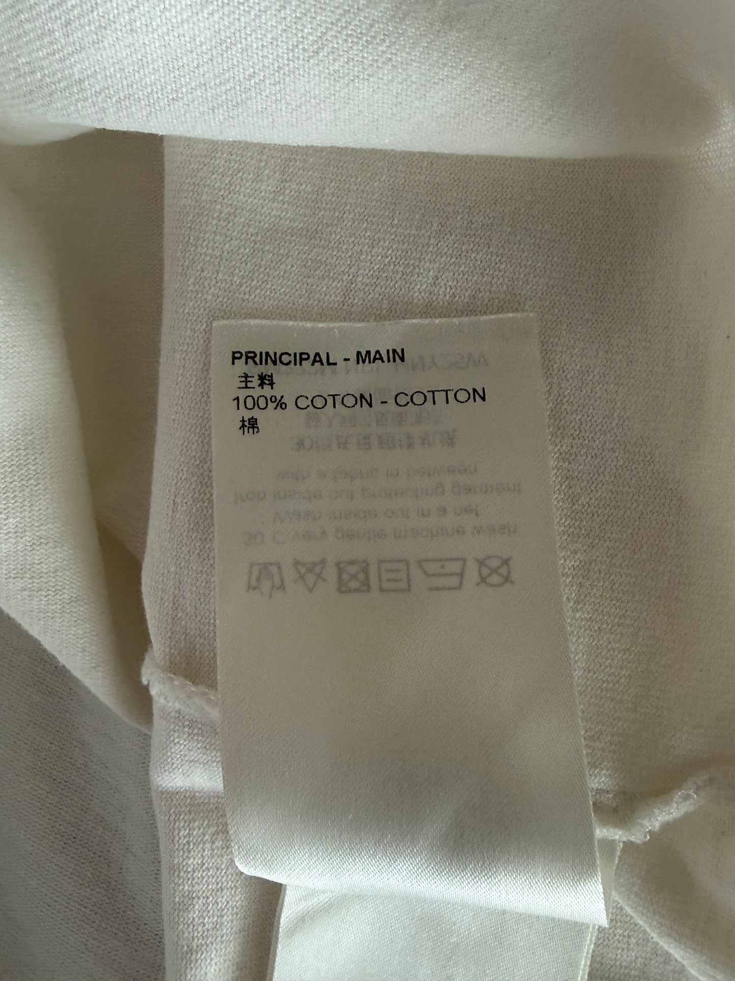Louis Vuitton White Graffiti Logo Embroidered T-Shirt