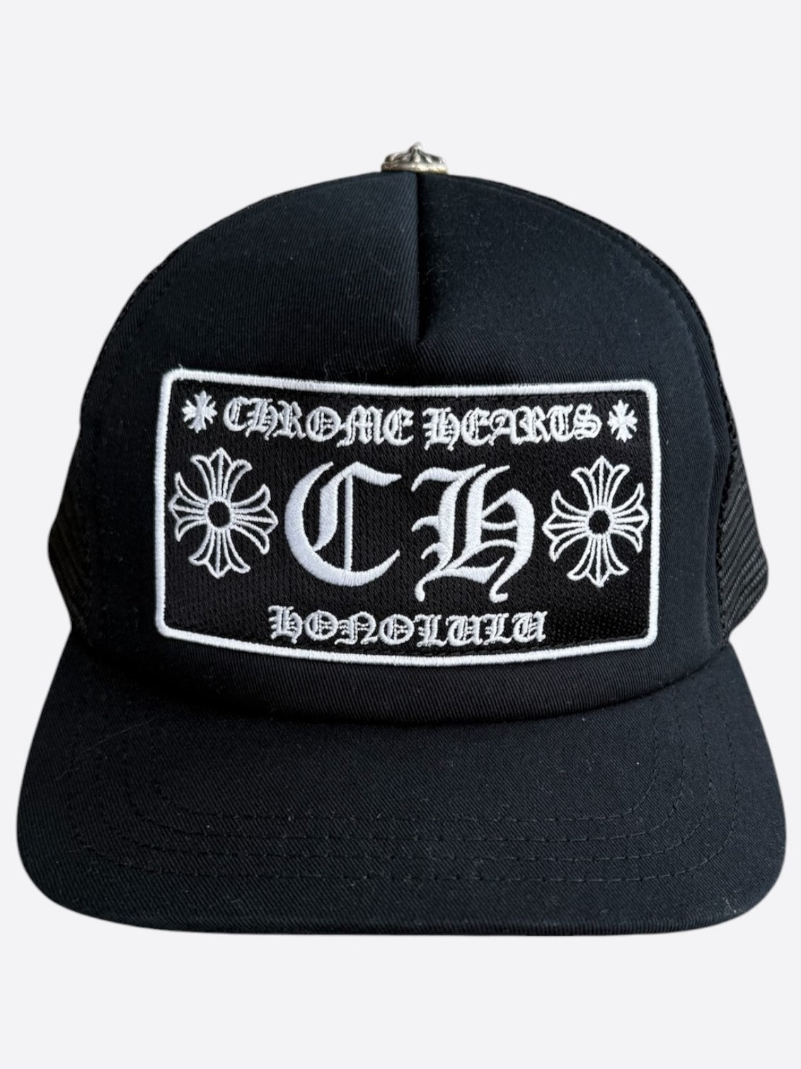 Chrome Hearts Black & White Honolulu Trucker Hat