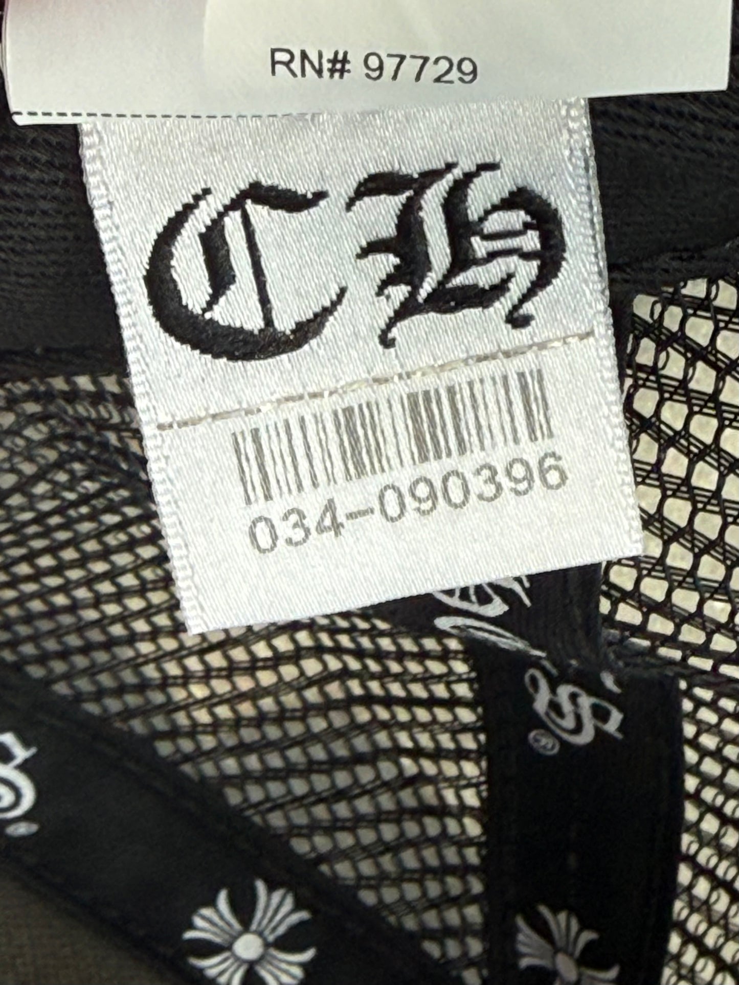 Chrome Hearts Black & White Honolulu Trucker Hat