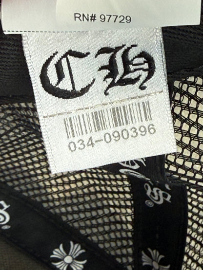 Chrome Hearts Black & White Honolulu Trucker Hat