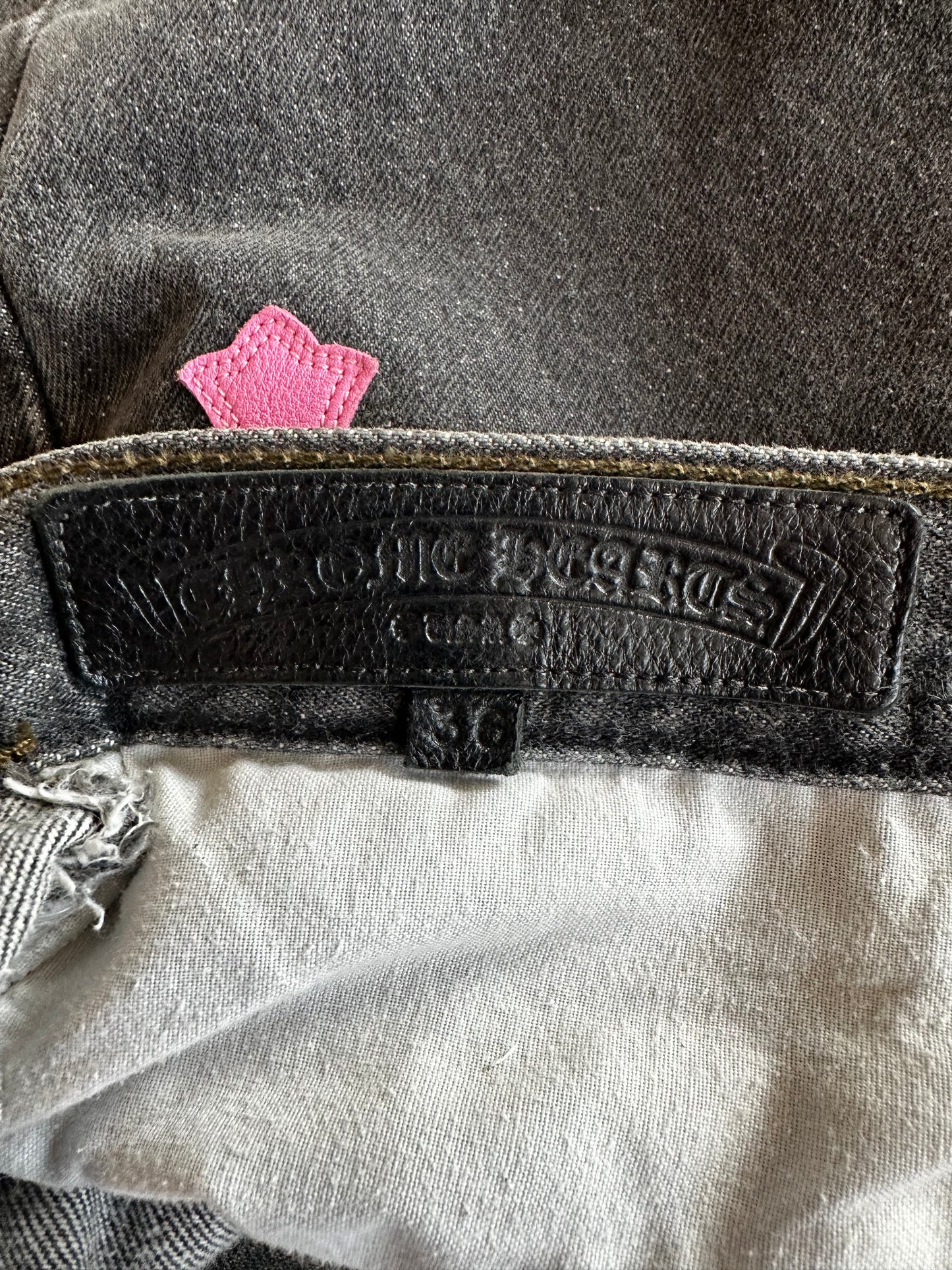 Chrome Hearts Levis Grey & Pink Hong Kong Patch Jeans