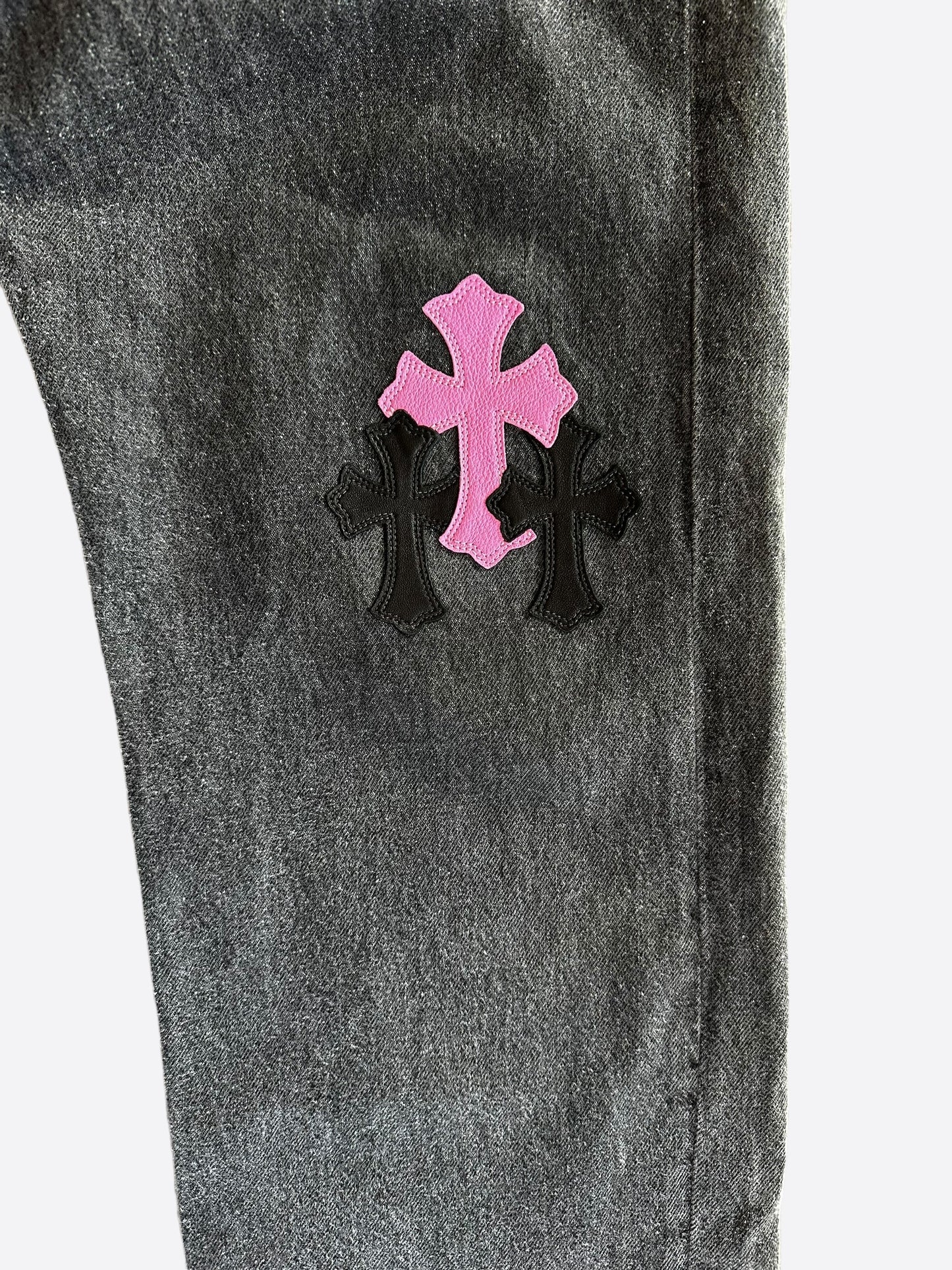 Chrome Hearts Levis Grey & Pink Hong Kong Patch Jeans