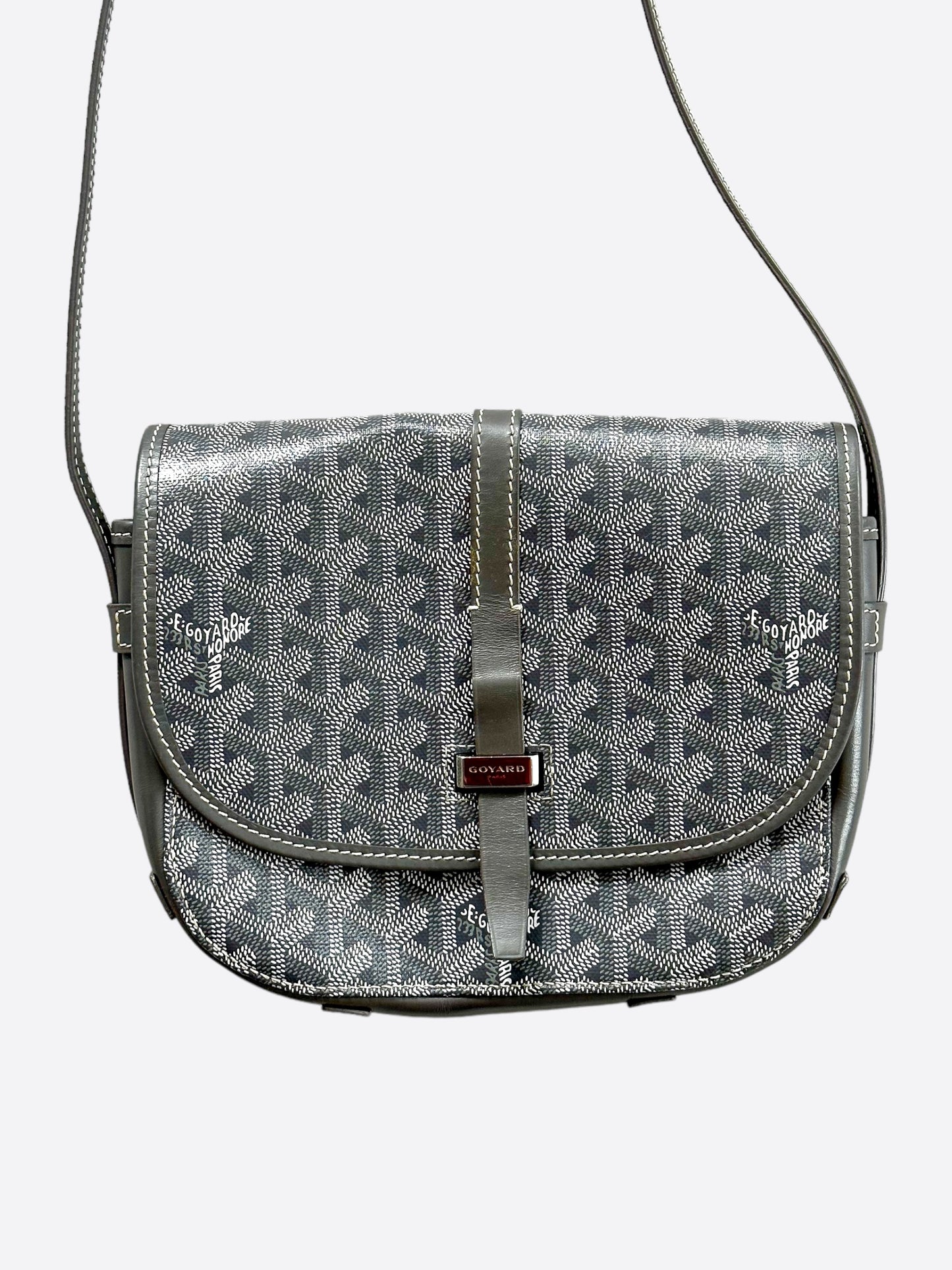 Goyard Grey Belvedere Messenger Bag