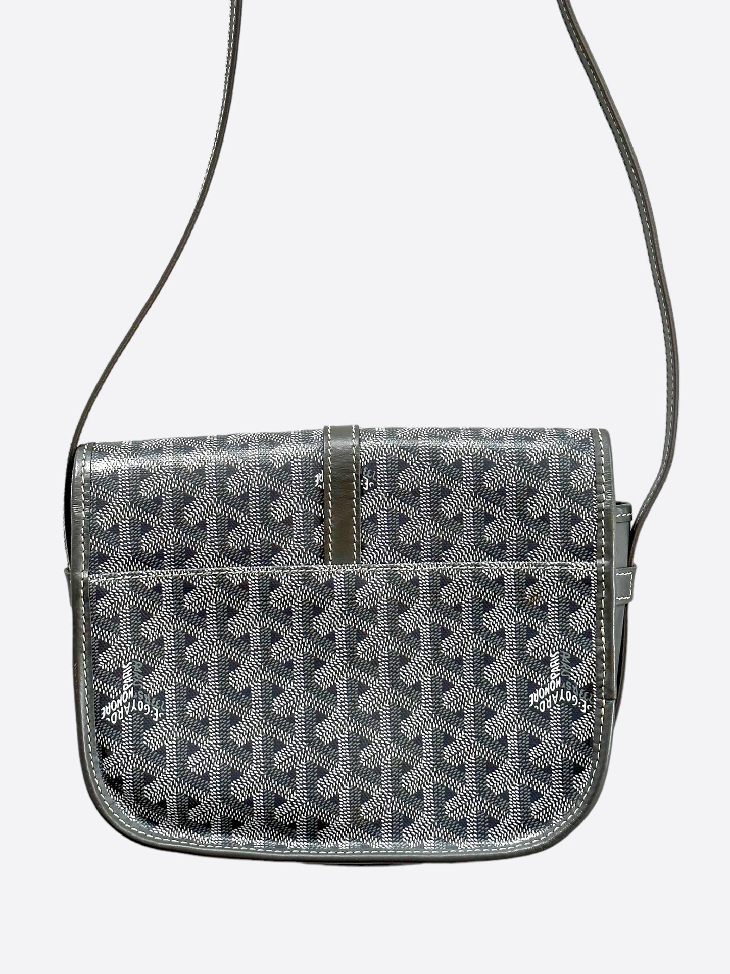 Goyard Grey Belvedere Messenger Bag