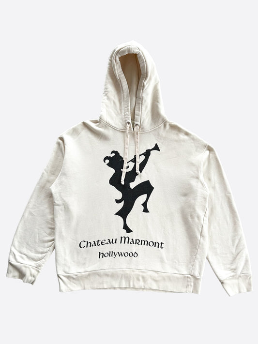 Gucci Chateau Marmont Cream Logo Hoodie