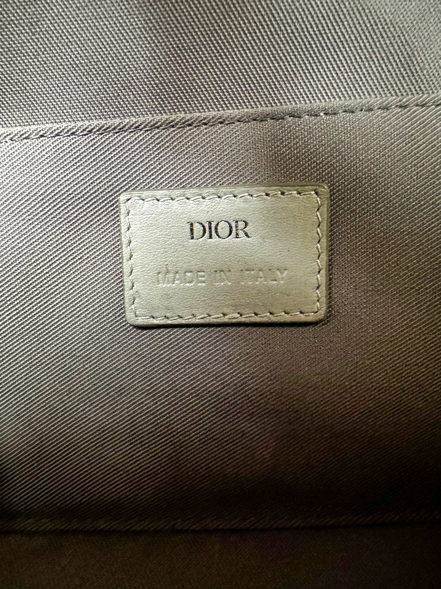 Dior Grey CD Diamond Lingot Toiletry Pouch