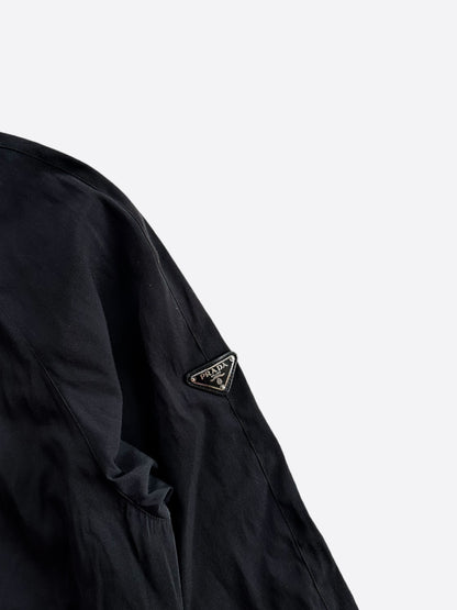 Prada Black Logo Bomber Jacket