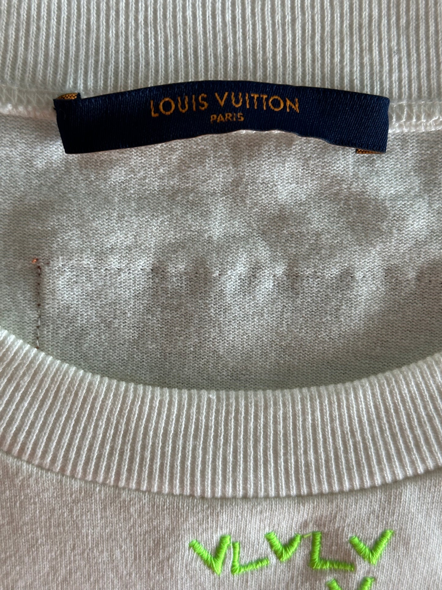 Louis Vuitton White & Green LV Spread T-Shirt