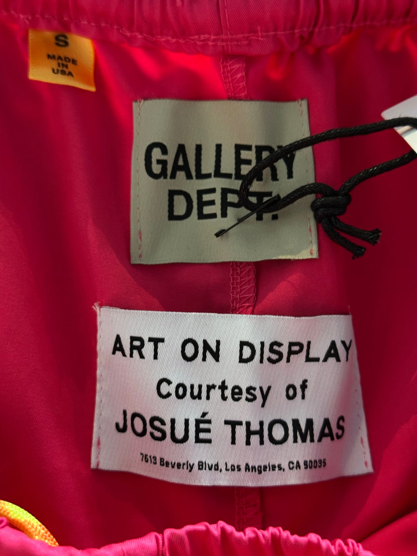 Gallery Dept Pink & Yellow Logo Zuma Shorts