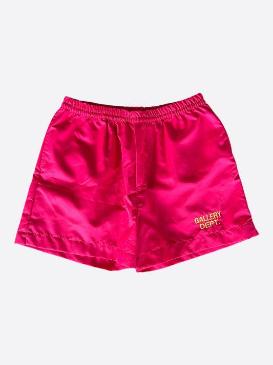 Gallery Dept Pink & Yellow Logo Zuma Shorts