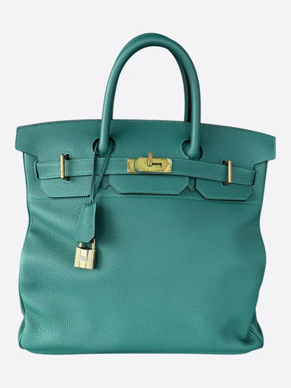 Hermes Malachite Green Togo HAC Birkin 40