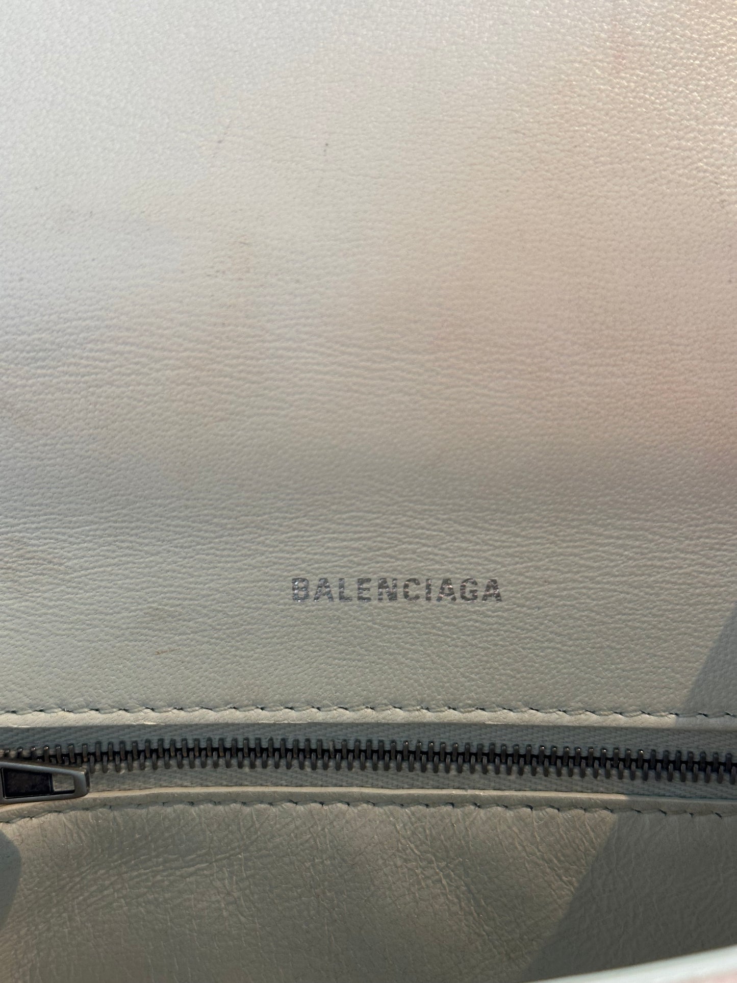 Balenciaga White Hourglass Small Handle Bag