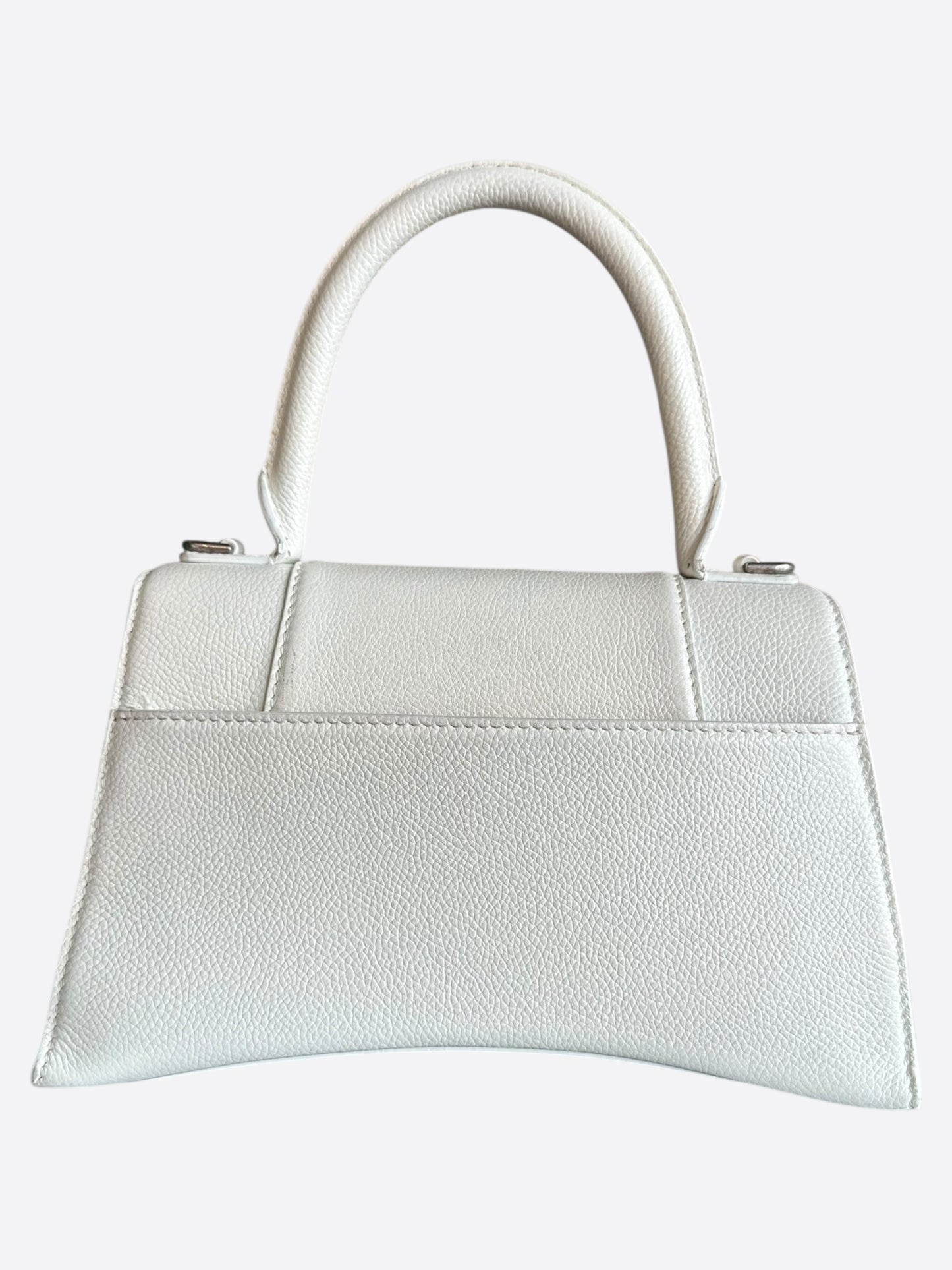 Balenciaga White Hourglass Small Handle Bag