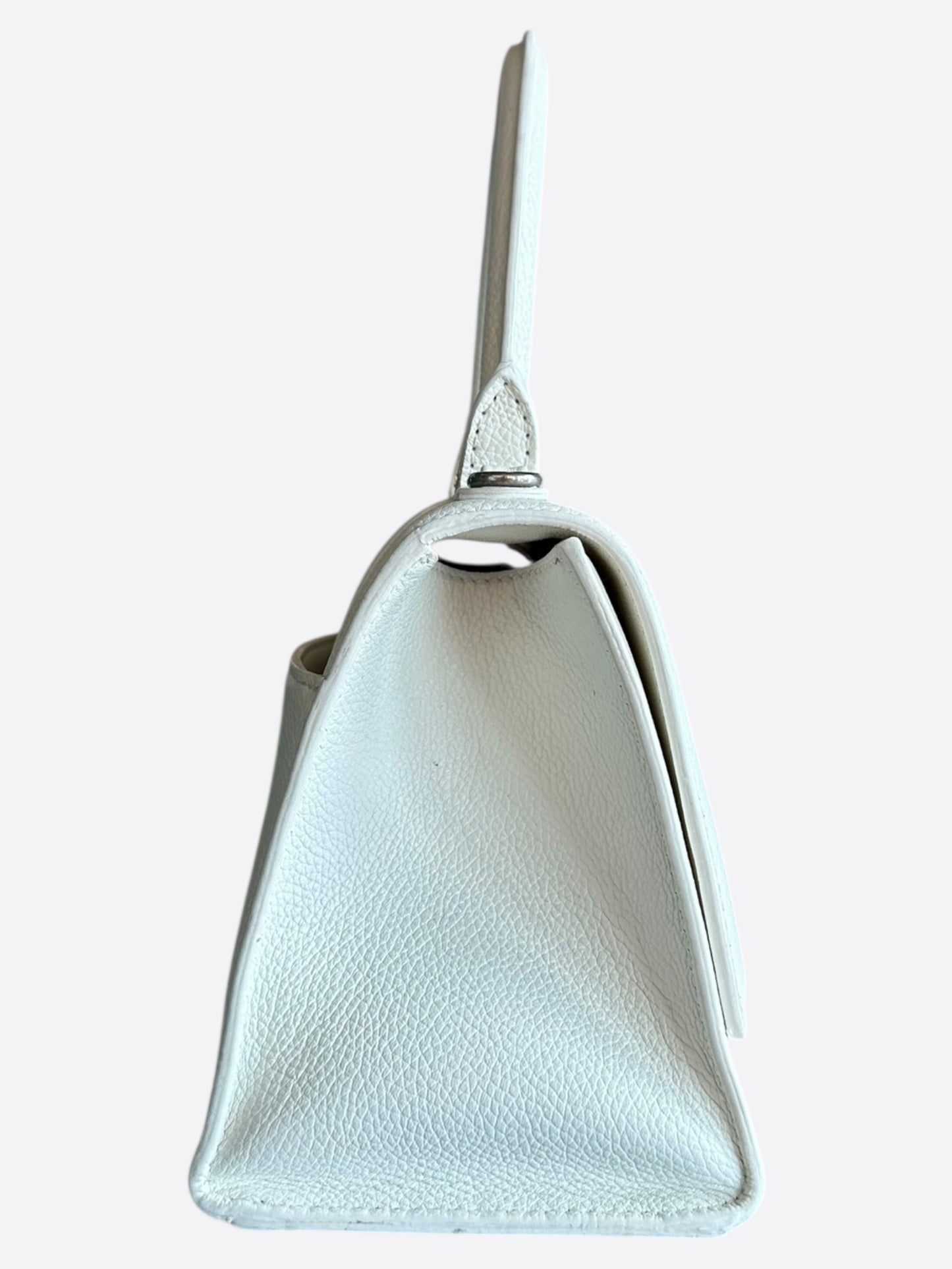 Balenciaga White Hourglass Small Handle Bag
