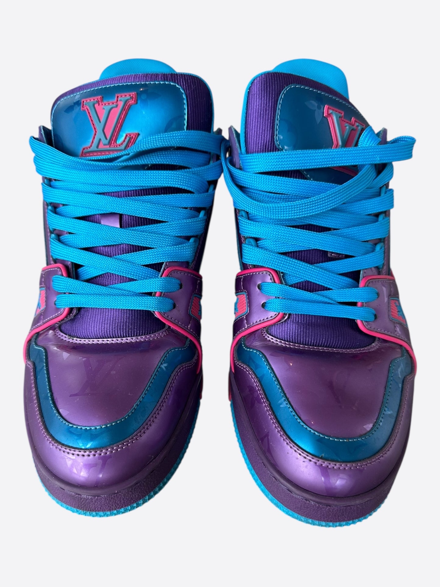 Louis Vuitton Purple & Blue Monogram Trainers