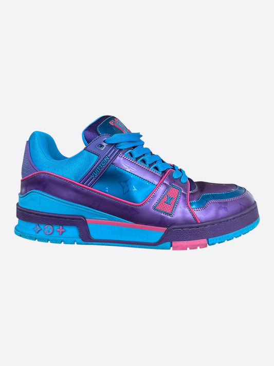 Louis Vuitton Purple & Blue Monogram Trainers