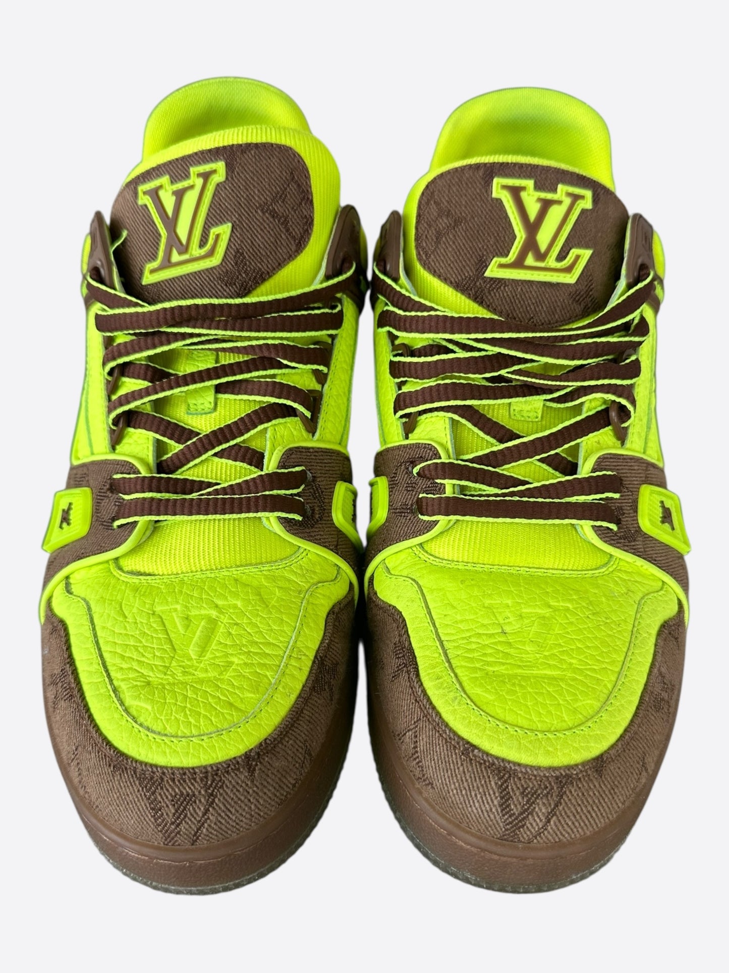 Louis Vuitton Brown & Green Monogram Trainers
