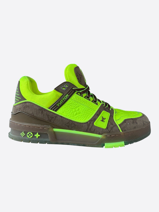 Louis Vuitton Brown & Green Monogram Trainers