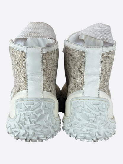 Dior Oblique White & Beige Hightop B28 Sneakers