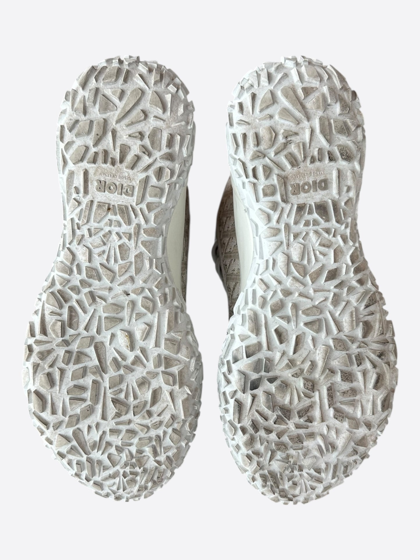 Dior Oblique White & Beige Hightop B28 Sneakers