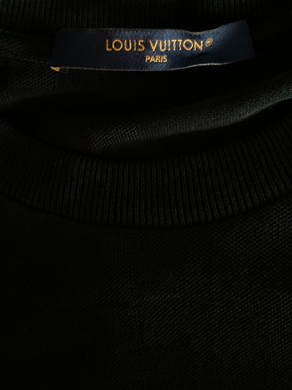Louis Vuitton Black Half Damier Pocket T-Shirt