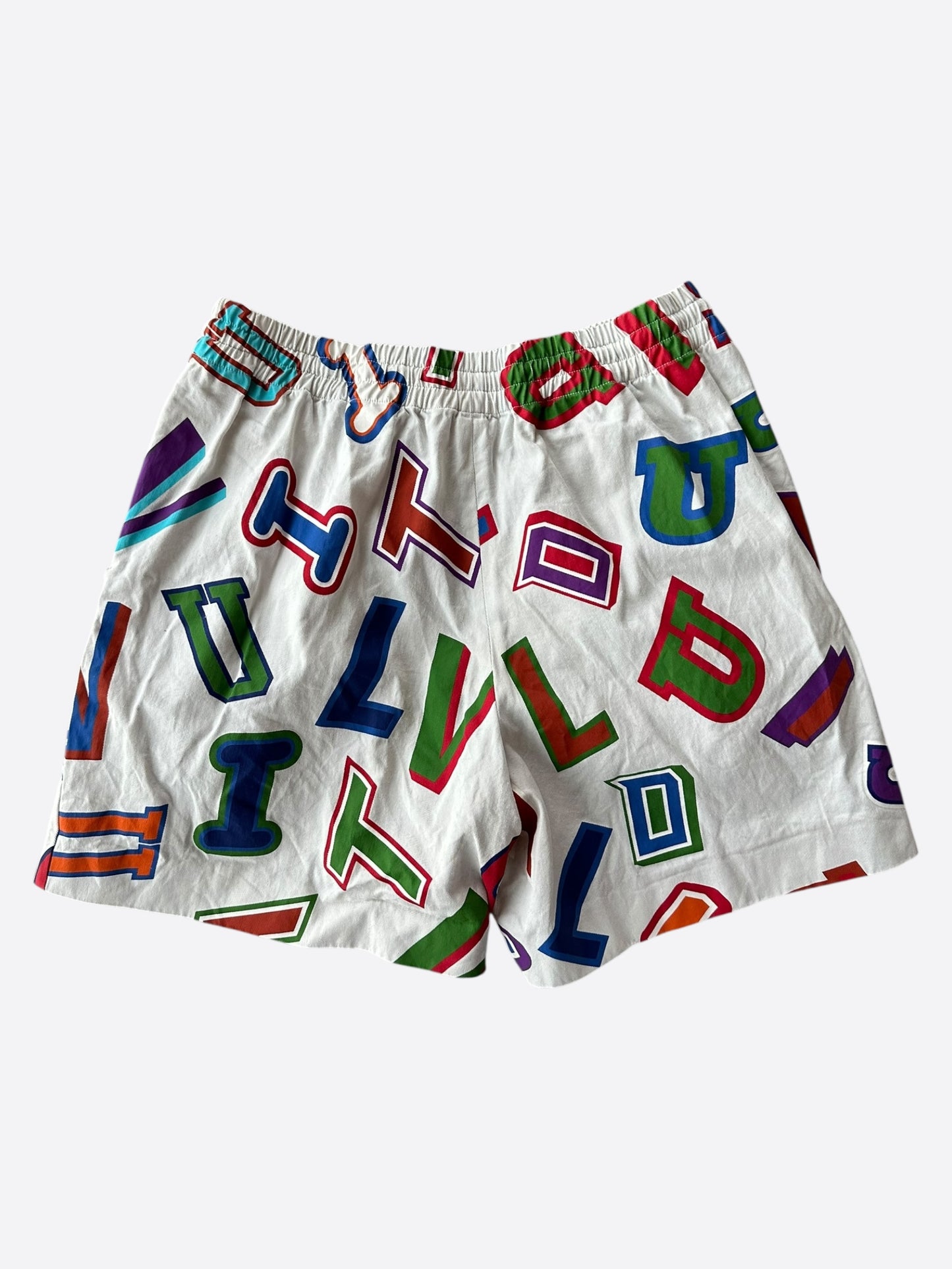Louis Vuitton NBA White Multicolor Letter Shorts