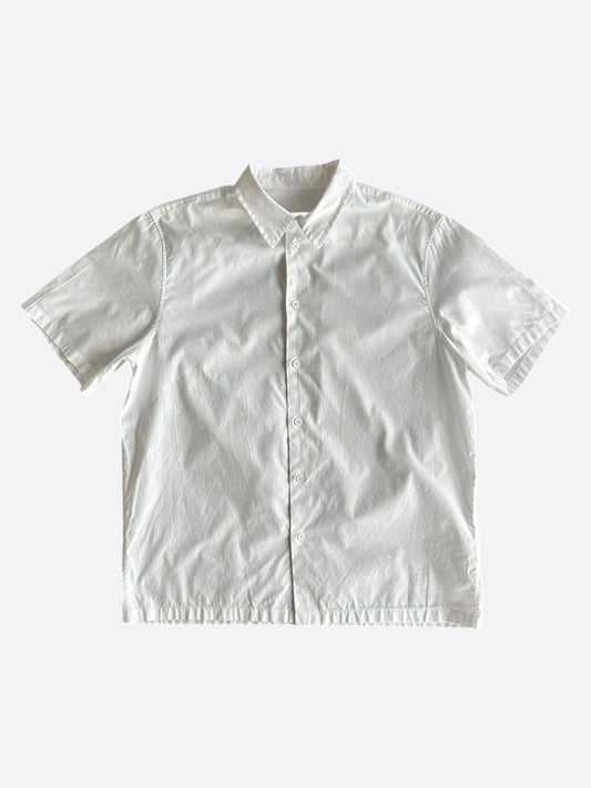 Louis Vuitton White All Over LV Logo Button Up Shirt