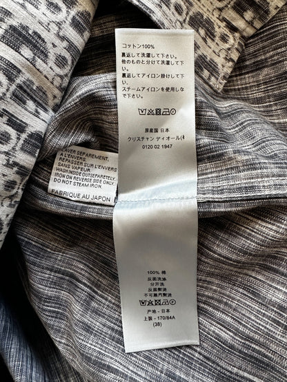 Dior Grey & White Oblique Button Up Shirt