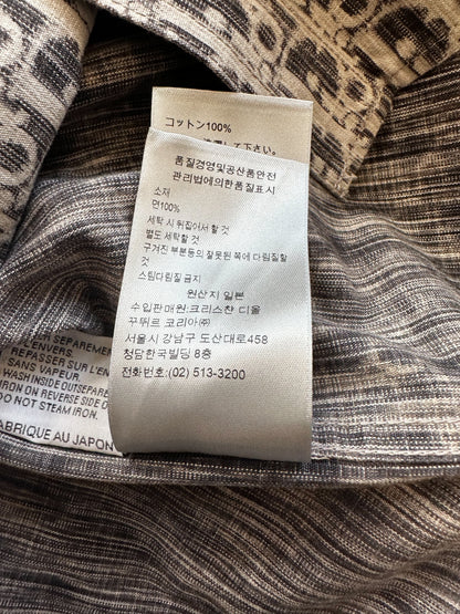 Dior Grey & White Oblique Button Up Shirt