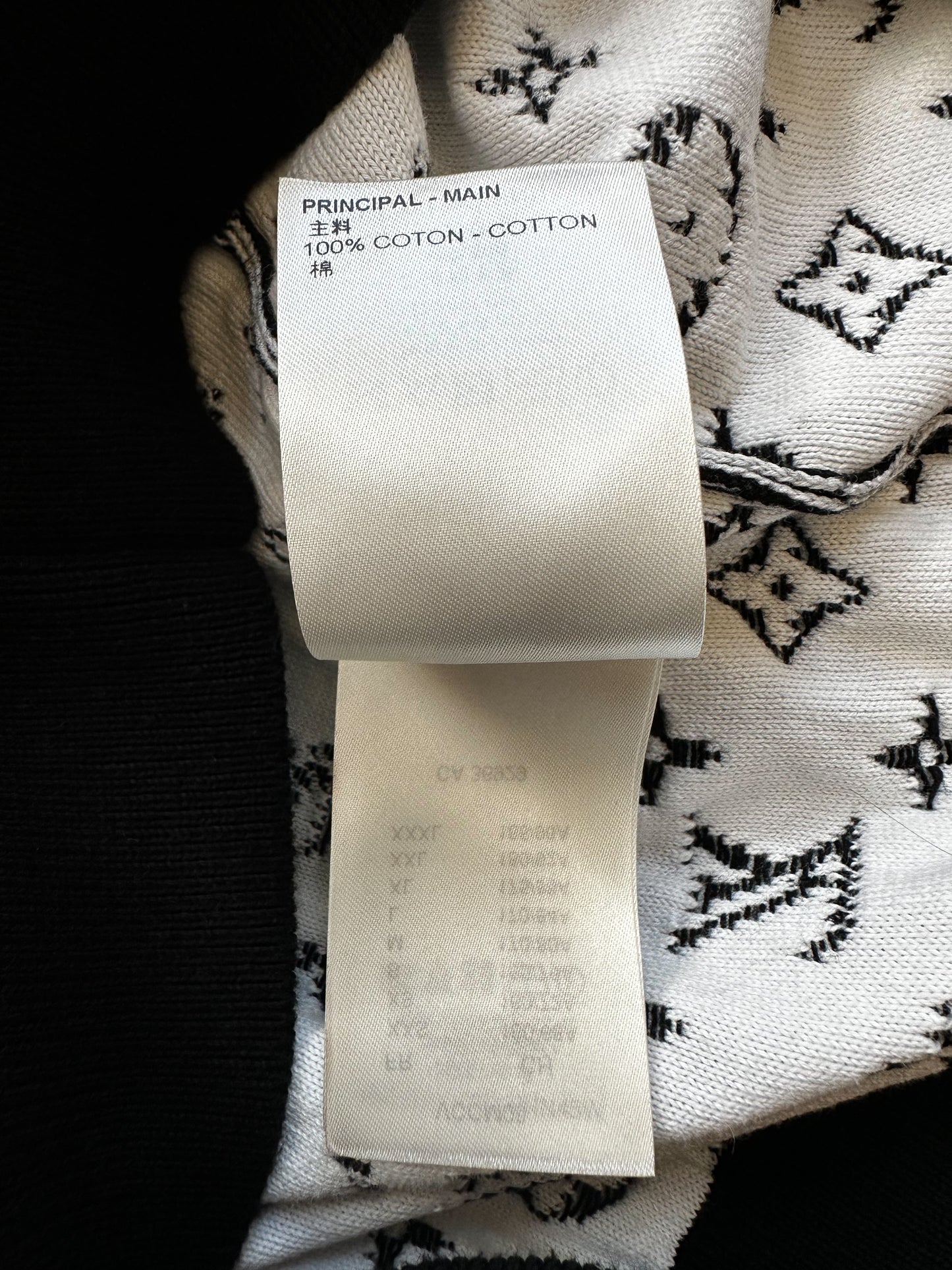 Louis Vuitton Black & White Monogram Gradient Hoodie