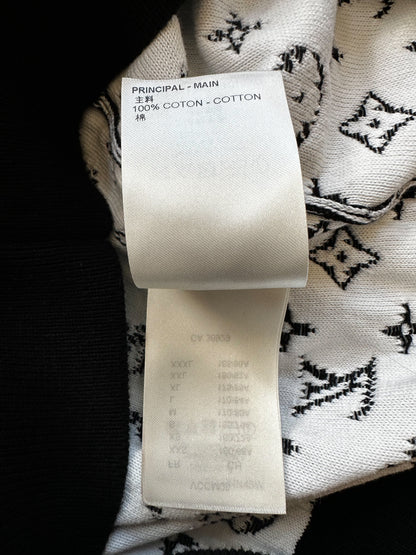 Louis Vuitton Black & White Monogram Gradient Hoodie