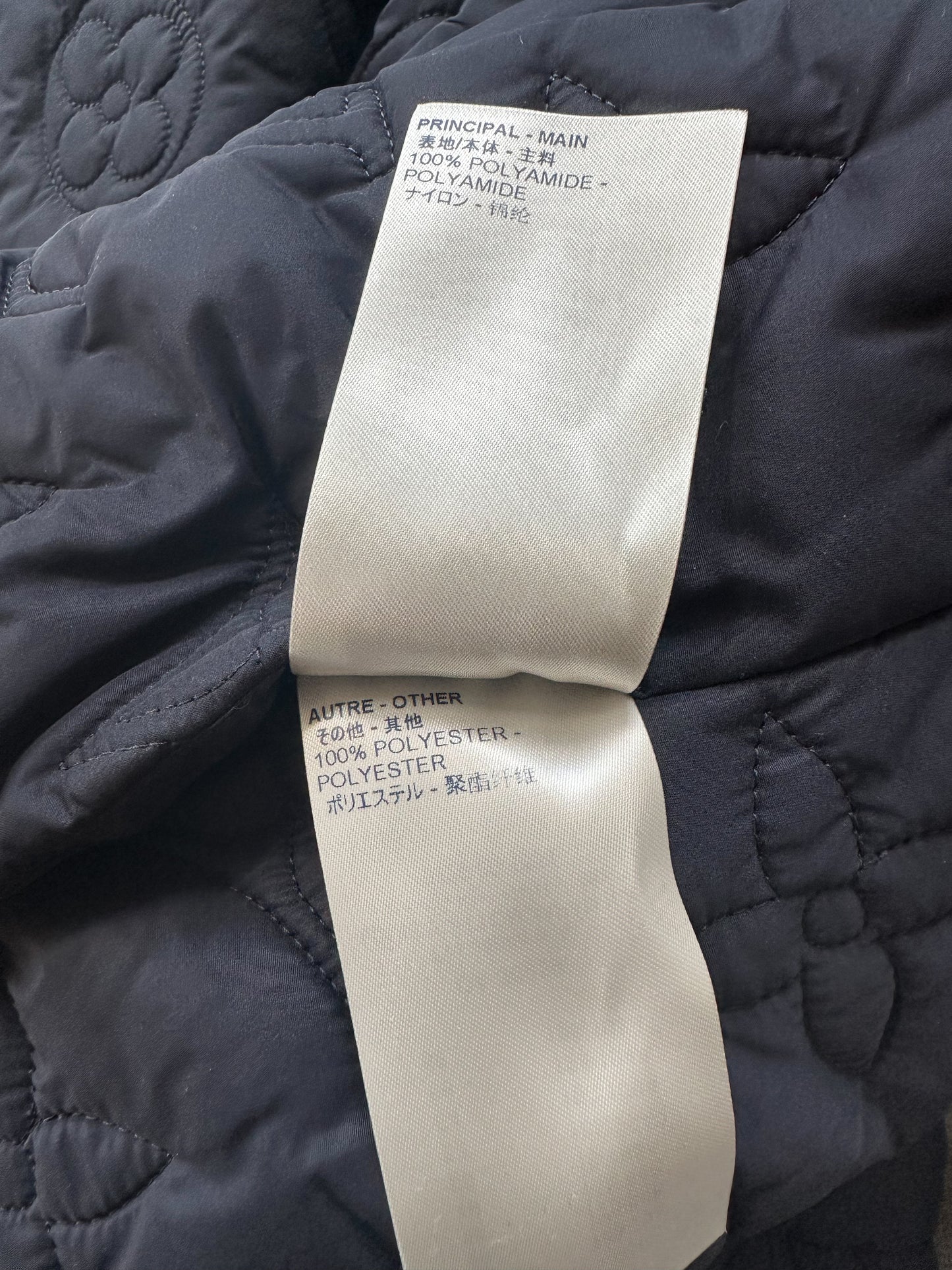 Louis Vuitton Navy Monogram Padded Jacket