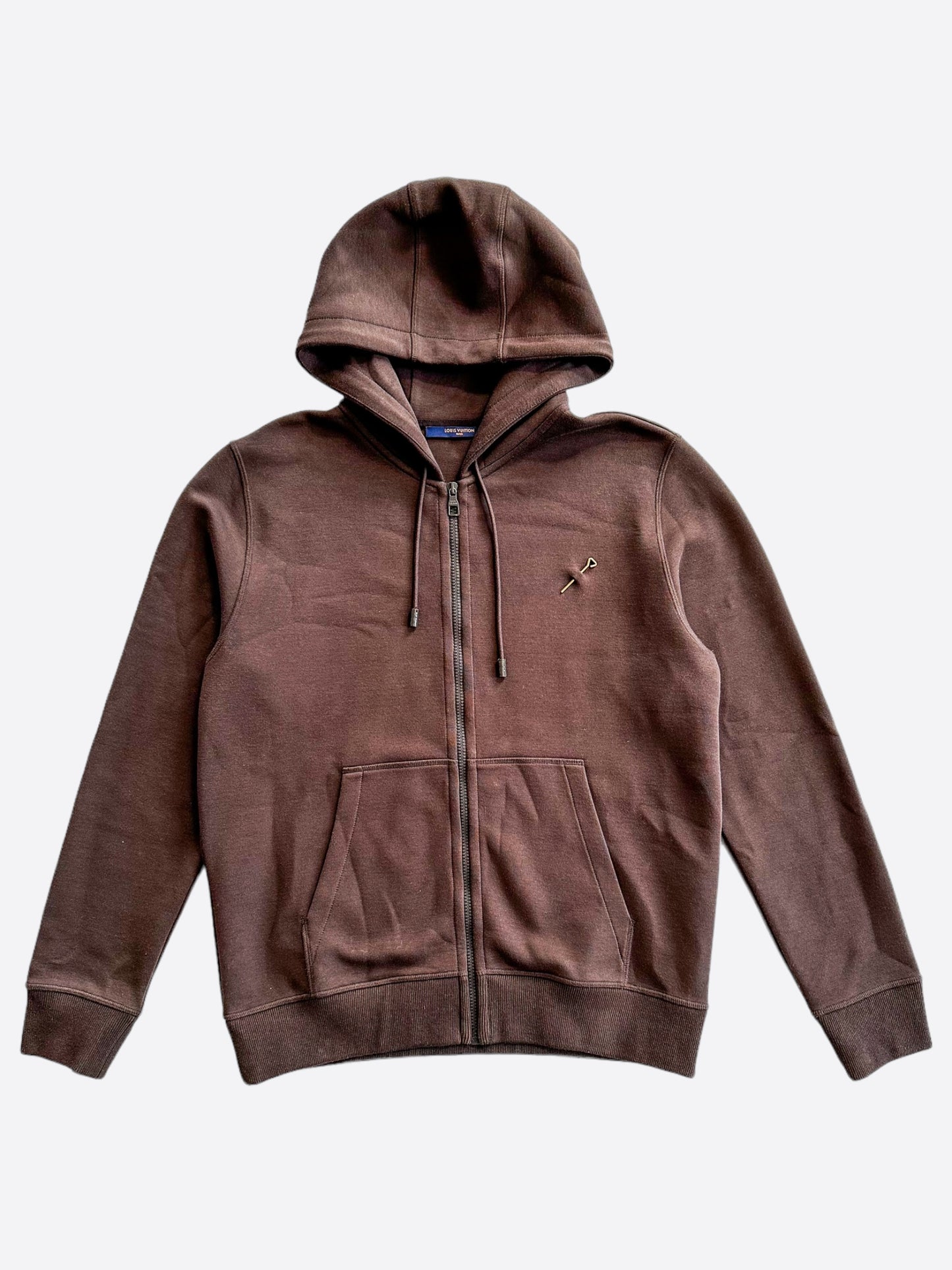 Louis Vuitton Brown Pin Zip Up Hoodie