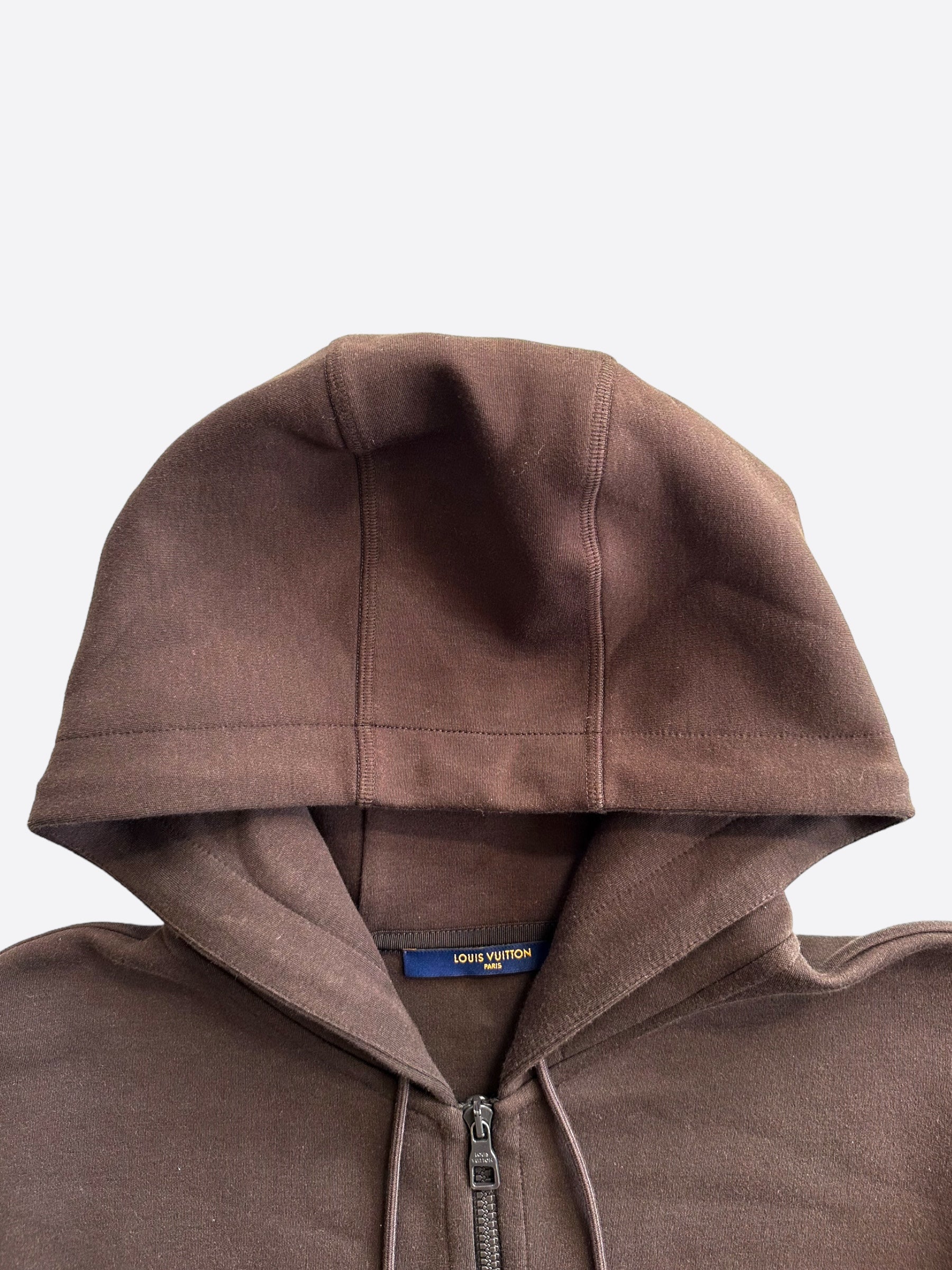Louis Vuitton Brown Pin Zip Up Hoodie – Savonches