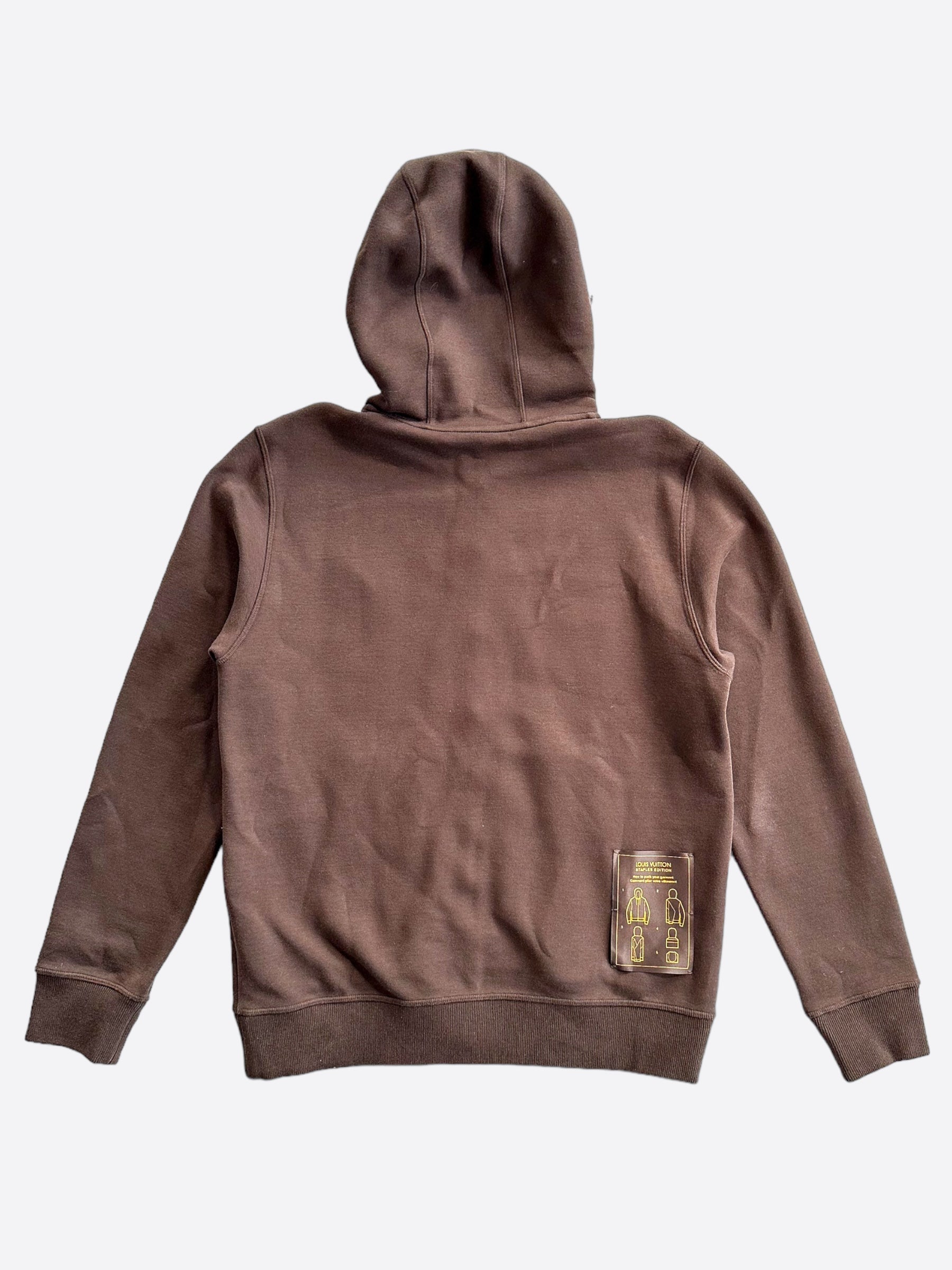 Louis Vuitton Brown Pin Zip Up Hoodie Savonches